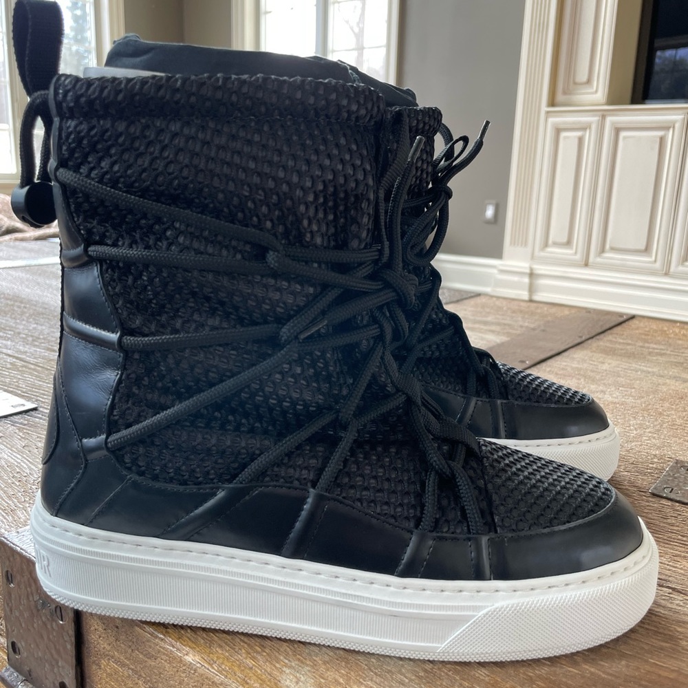 Christian Dior black winter solar weather moon boot bootie sz 38